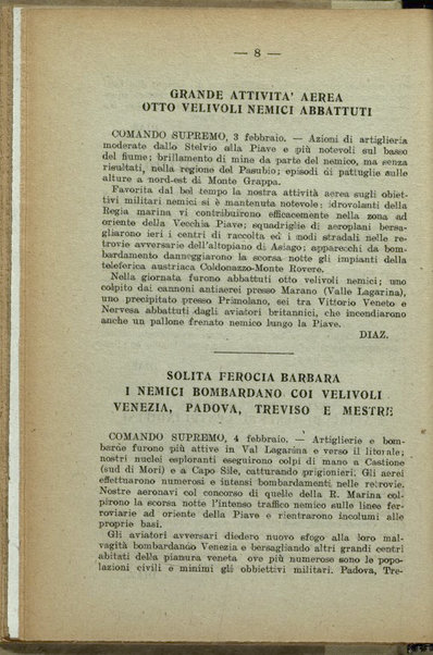 Il diario della nostra guerra : bollettini ufficiali dell'esercito e della marina